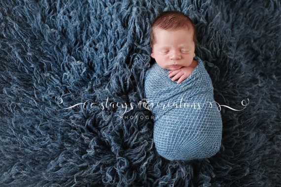 Blue Mohair Wrap, Newborn Photo Prop, Newborn Wrap, Mohair Wrap, Blue Mohair Wrap