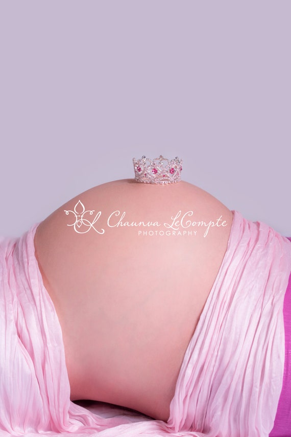 Pink Crown, Austrian Crystal Rhinestone Crown, Princess Crown, Newborn Crown, Newborn Baby Prop, Mini Crown, Newborn Photo Prop