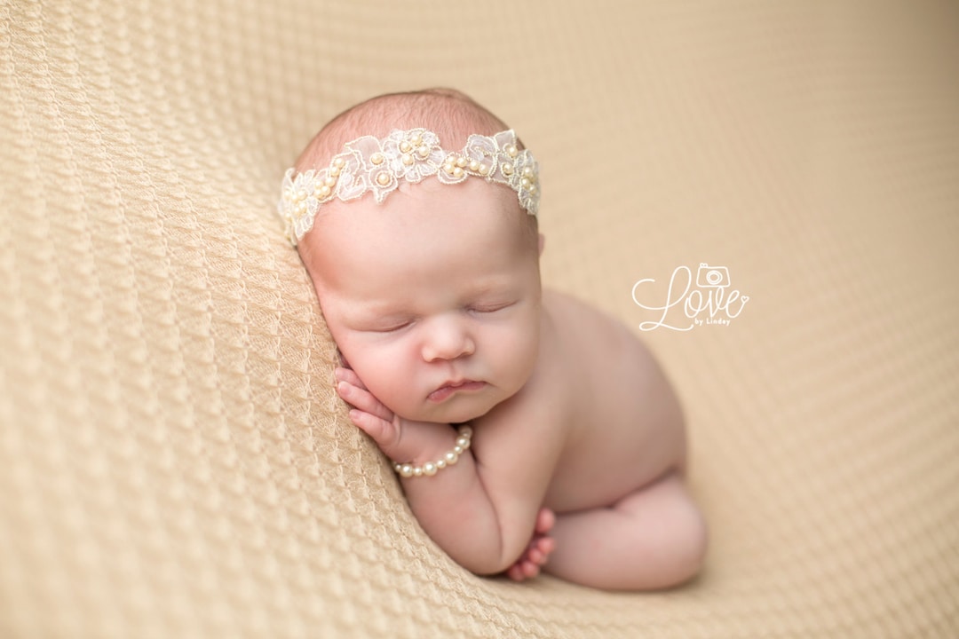 Pearl Headband / Ivory Headband / Baby Girl Headband / Beaded Headband