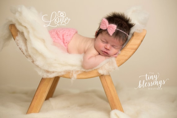 Newborn Mohair Skirt and Tie Back / Newborn Photo Prop / Pink Skirt / Newborn Tie Back / Newborn Photo Prop / Knit Newborn Skirt / RTS