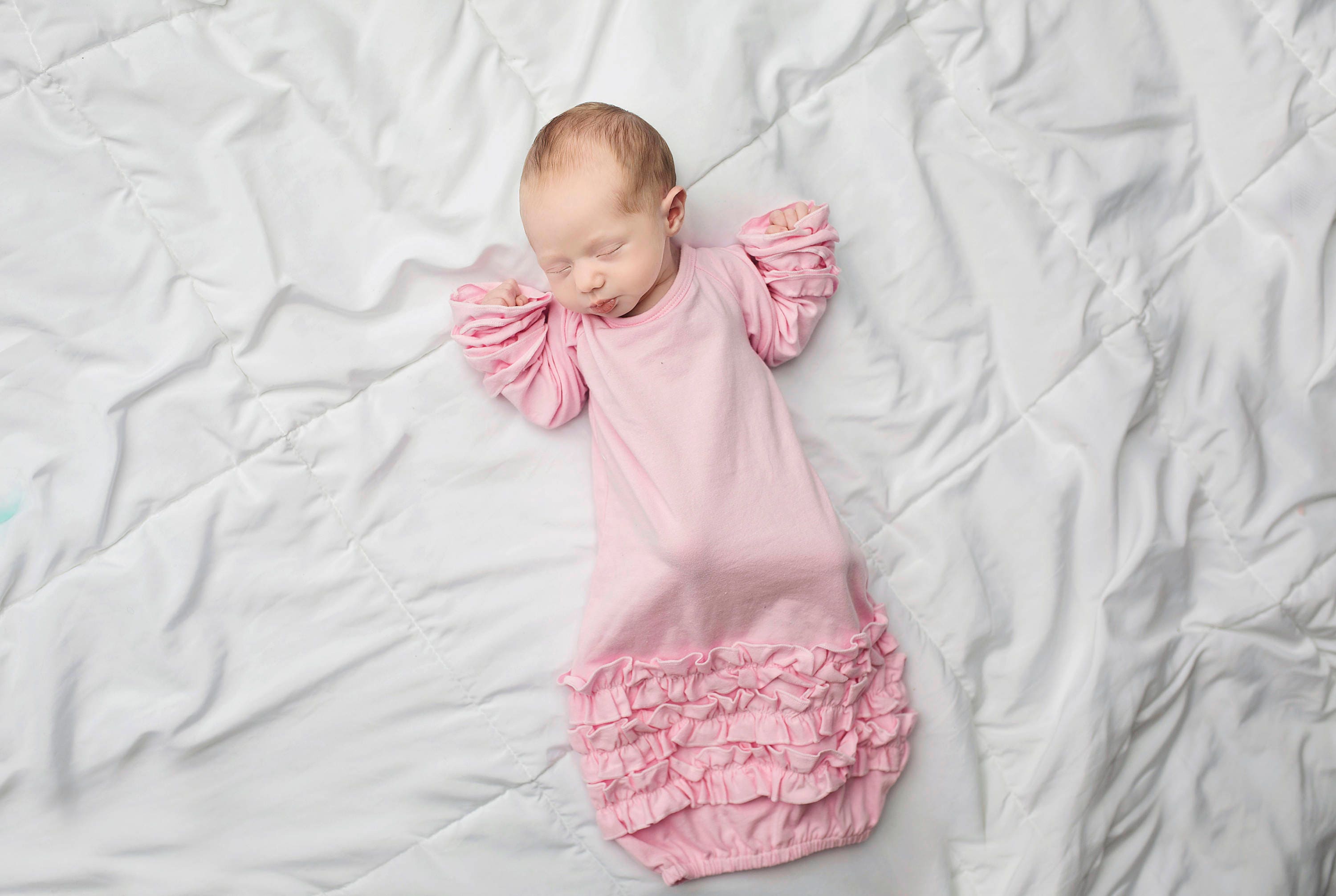 pink newborn gown