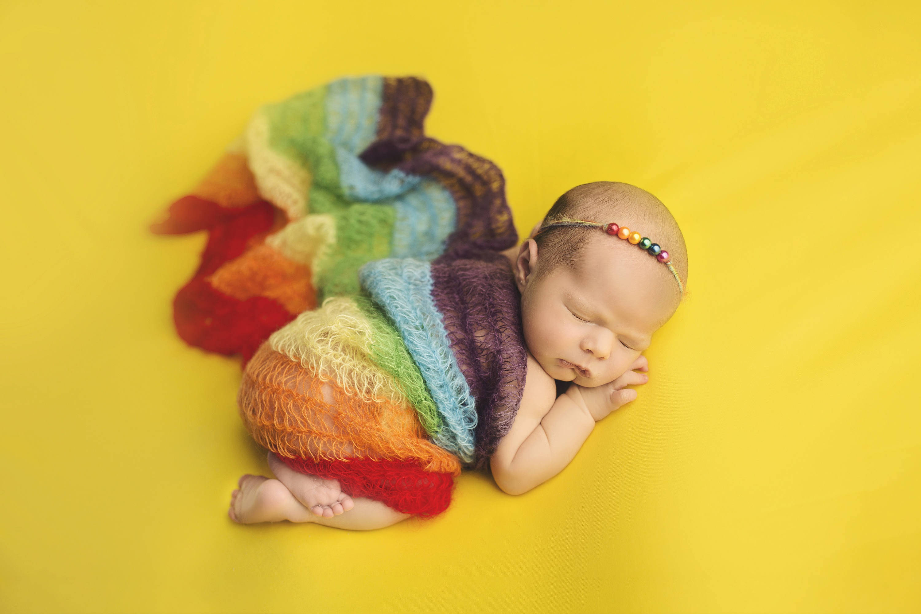 rainbow newborn wrap
