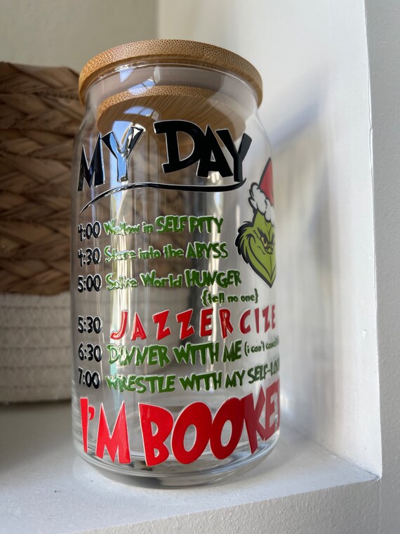 I am a Grinch before Coffee Iced Coffee Cup, Glass Beer Can