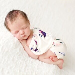 Off the Shoulder Newborn Romper / Pink Romper / Newborn Knit Romper / Newborn Romper / Newborn Knit Outfit / Baby Girl Prop / Floral Romper