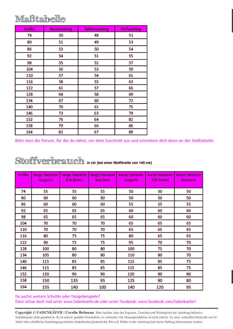Fadenk\u00e4fer EBOOK Schwalbenshirt Kinder