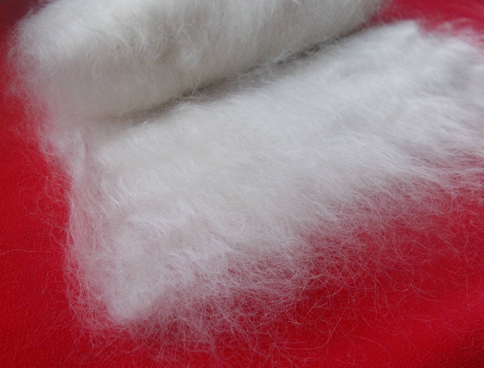 Handcarded Mohair Natural White Fiber Adult Mohair Roving Etsy