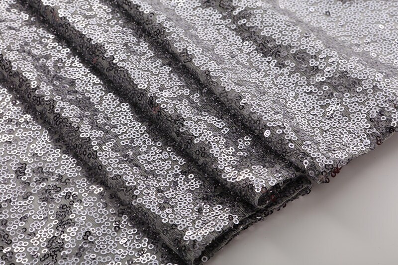 Sequin Table Runner Silver Grey Sparkle Table Runner Bling Etsy