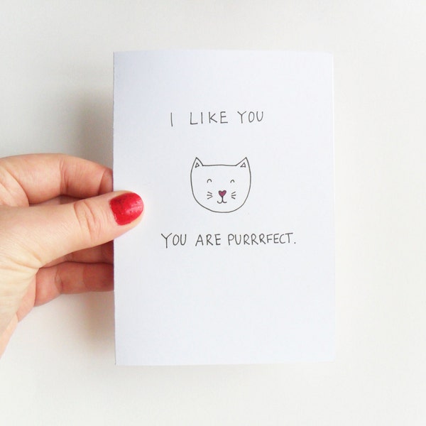 Vous êtes drôle Purrrfect Pun chat carte
