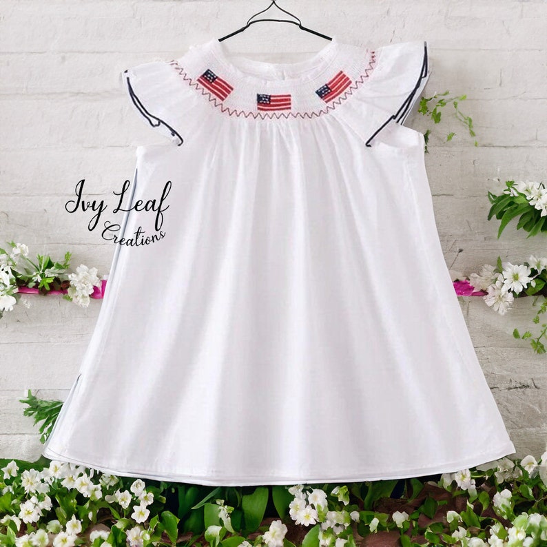 4th of july smocked clothing