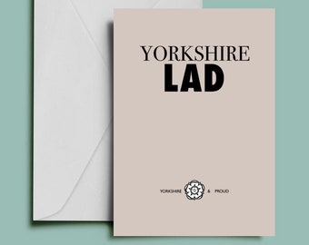 Yorkshire Lad Card - A6 Greetings Card - Mr Yorkshire, Funny, Humour