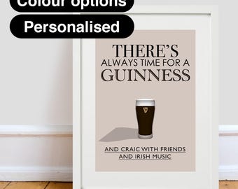 Personalized Guinness Irish Stout Print – St. Patrick's Day Art