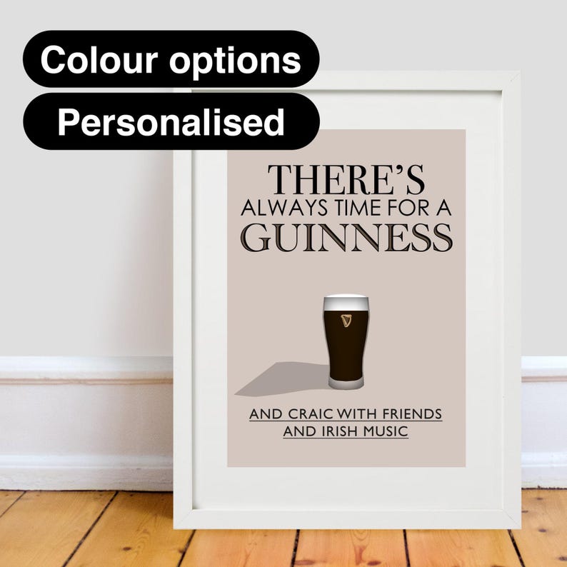 Personligt tryck av Guinness Irish Stout – St. Patrick's Day-konst bild 1