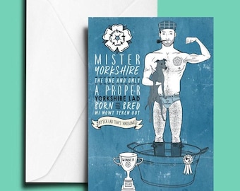 Mr Yorkshire Award Winner A6 Greetings Card