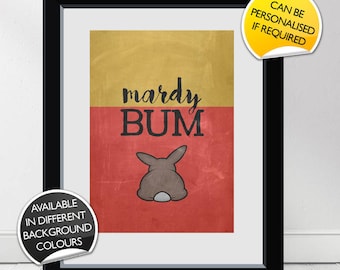 Mardy Bum Yorkshire Speak Print: Arctic Monkeys Inspired Art