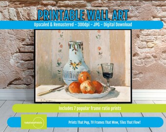 Pissarro Fruit Still Life Painting: Vintage Impressionist Kitchen Art (Digital Download)