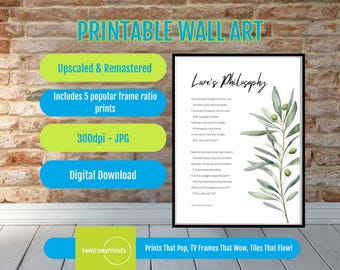 Love's Philosophy Poem Print - Shelley's Romantic Poetry Art - Instant Digital Download, Love Quote Wall Art, Inspirational Decor