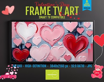 Valentines Day Frame TV Art, Romantic Digital Download, Home Decor, Elegant Love-Themed Artwork, Modern Interiors, 4K Screensaver Gift