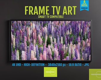 Frame TV Art: Pink and Purple Flowers - Digital Download