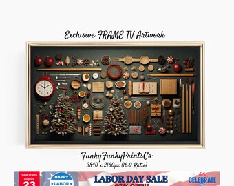 Farmhouse Christmas TV Art: Samsung Frame 4K Holiday Decor