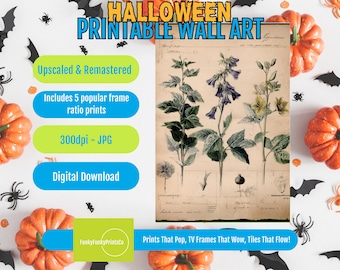 Botanical Illustration Art Print: Vintage Floral Wall Decor (Digital Download