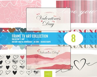 Valentine's Day Digital Art Bundle, 8 Designs for FRAME TV, 8K UHD Digital Download, Romantic Home Decor for Love-Themed Spaces