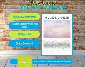 In God's Garden Poem Print: Christian Scripture Art (Digital Download)