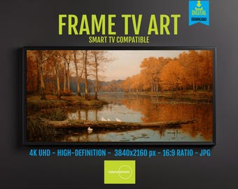 Autumn Landscape Digital Download for Samsung Frame TV – Peaceful Atmosphere, Vibrant Foliage, Tranquil Setting, Nature Art Decor