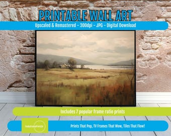 Moody Autumn Art Print Set – Cozy Autumn Landscape Wall Decor, Seasonal PRINTABLE Fall Nature Digital Download for Home