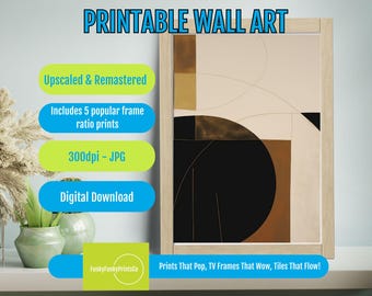 PRINTABLE Wall Art - Midcentury Modern Retro Digital Download, Vintage Art Print for Home Office Decor, Abstract Design Decor