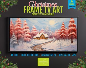 Holiday Joy: Gingerbread House Samsung FRAME Tv Digital Art - Christmas Decor | 4K 16x9 HD Screensaver | Digital Download