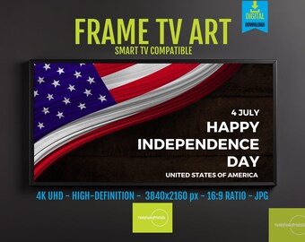 Patriotic Art for 4th of July Frame TV, Independence Day Digital Abstract, Red White Blue Decor, Celebrate Freedom Download, 232