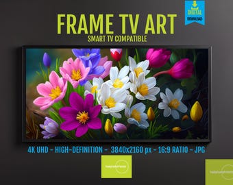 Blooming Tulips Samsung FRAME TV Art - Floral Digital Download for Smart Tvs | Ideal for Home Decor Lovers | 4K HD 16x9