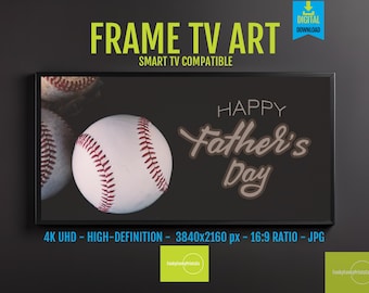 Father's Day TV Art 4K Sports | Samsung Frame TV Digital Download | Celebrate Dad Gift | HD Father's Day Screensaver Decor, 22