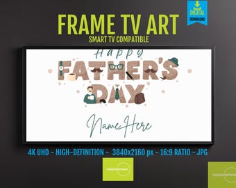 Customized 4K Frame TV Art - Samsung Digital Download | Fathers Day Gift | Smart TV Screensaver HD | Personalized for Dad, 41