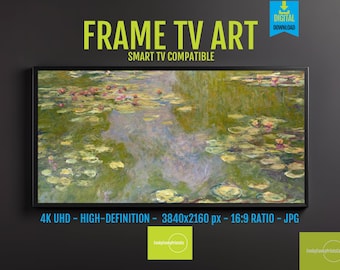 Monet Water Lilies Art: 4K Samsung Frame TV Digital Download
