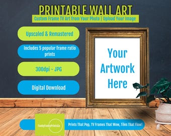 Custom Photo Printable Wall Art – Personalized 300dpi Digital Download, Multiple Size JPG, Unique Home Decor, Gift for Any Occasion