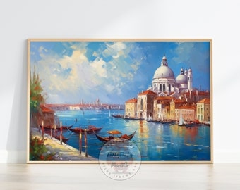 Venice Watercolor Painting, Venice Italy Painting, Venice Artwork, Digital Download, Italy Wall Art, Venice Canal Art