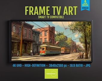 Philadelphia Trolley Art: Urban Cityscape Digital Download