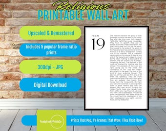Bible Verse Wall Art Psalm 19 PRINTABLE Scripture Wall Art Christian Home Decor Modern PRINTABLE, Digital Scripture Download
