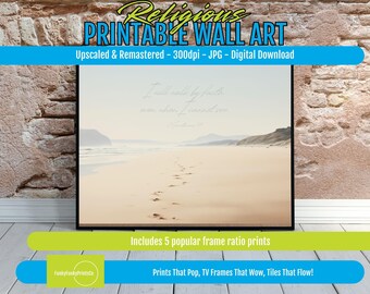 Faith Scripture Wall Art: I Will Walk By Faith Print (Digital Download)