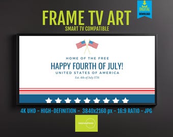 Fourth of July Art 4K UHD Screensaver for Samsung Frame TV – Festive Independence Day Decor, USA Patriotic Digital Artwork