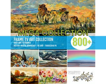 Frame TV Art Bundle with 800+ Iconic Masterpieces, 8K UHD Classic Famous Paintings, Instant Digital Download for Home Decor, 500