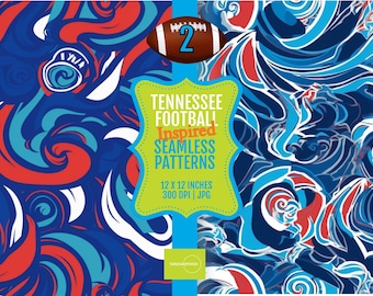 12x12 Seamless Tiles - Tennessee Football-Inspired Colors, Set of 2 - PRINTABLE Patterns | Digital Papers | 300 dpi JPG | Seamless Pattern