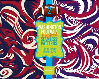 Washington Football Tile: 12x12 Seamless Pattern (Digital Download)