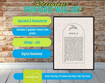 Psalm 56 Bible Verse Print: Christian Scripture Wall Art (Digital Download)