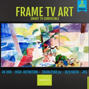 August Macke Landscape – Samsung Frame TV Art, Impressionist Garden Path (Digital Download)