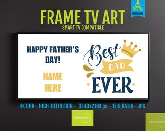 Samsung 4K Frame TV Art Personalized Family Photo Screensaver, Custom Digital Download, Unique Father’s Day Gift for Dad, 198