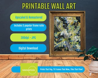 Van Gogh Print Blossoming Acacia - Printable Wall Art, Impressionist Decor, Digital Download, Art Lovers Gift, Home Gallery Decor