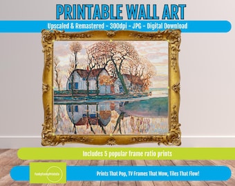 Mondrian Geometric Wall Art – Abstract Primary Color Print, De Stijl Minimalist Poster, Modern Mid-Century Digital Download Decor