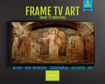 Catacomb Angelic Fresco Frame TV Art, Religious Scene Digital Download, 4K UHD Ancient Inspired Display for Samsung Frame TV